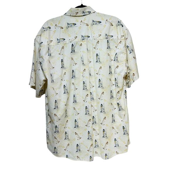 Alexander Martin Lighthouse ships short sleeve button down shirt size x largre - Picture 2 of 7